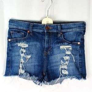 Express Distressed Denim Shorts